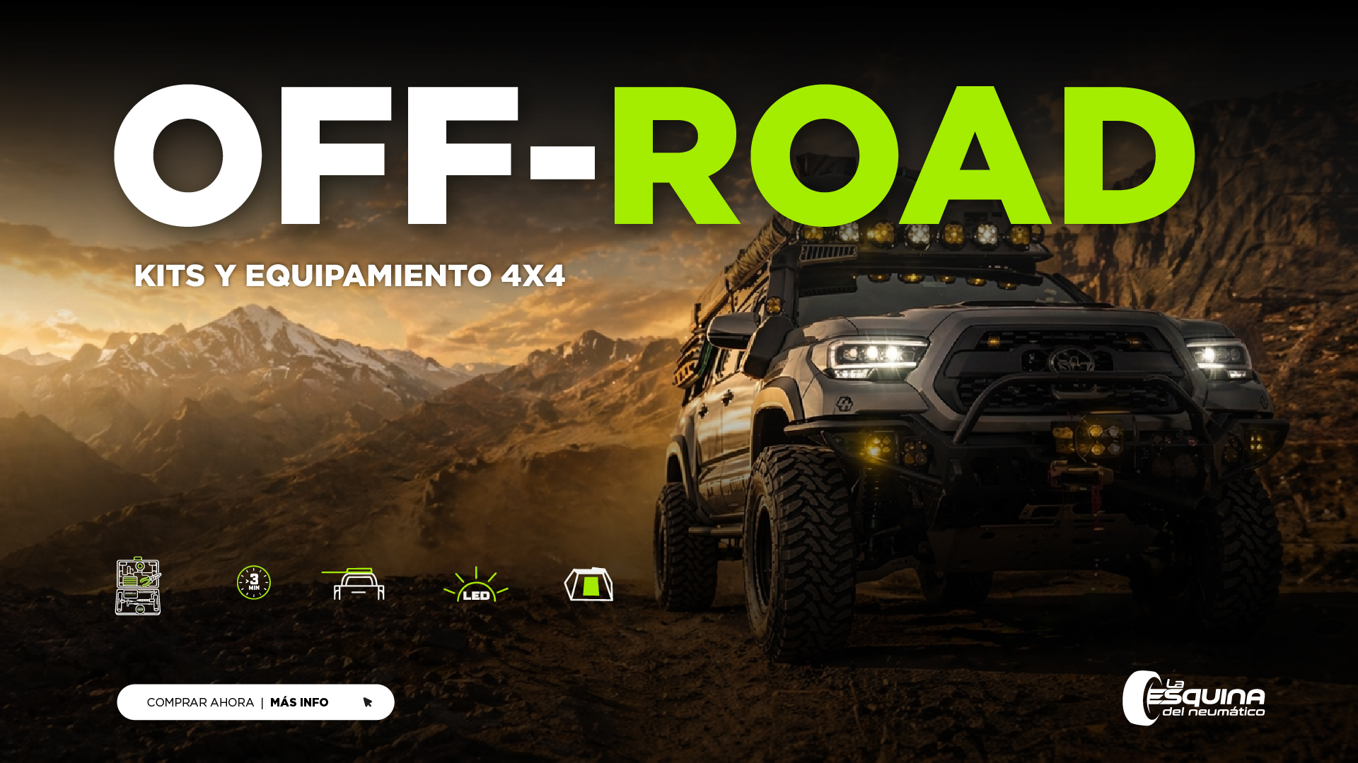 Linea OFF-ROAD en la Esquina del Neumático - Kits y equipamiento 4x4