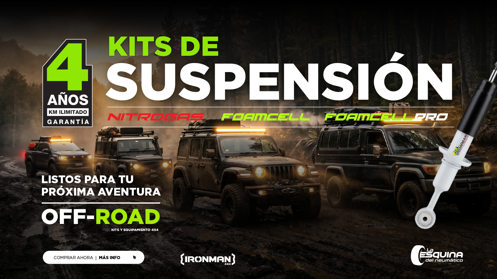 Kit de suspensión - Línea OFF-ROAD | La Esquina del Neumático